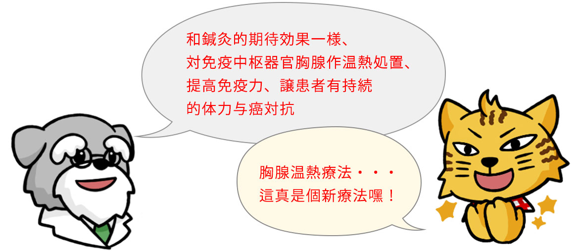 独特免疫温熱療法(胸腺温熱)+鍼灸療法